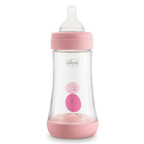 Biberon Chicco - Perfect 5, 240 ml, pentru fete