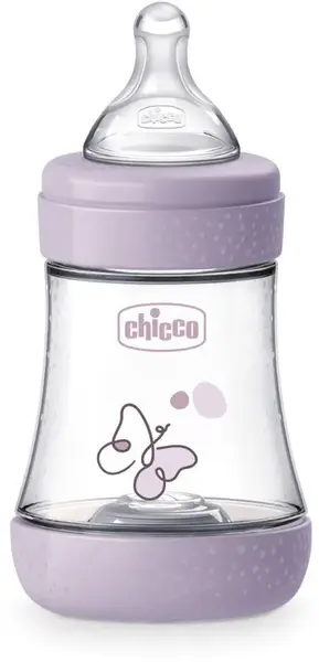 Biberon Chicco Perfect 5 - debit lent, 150 ml, 0+ luni, roz