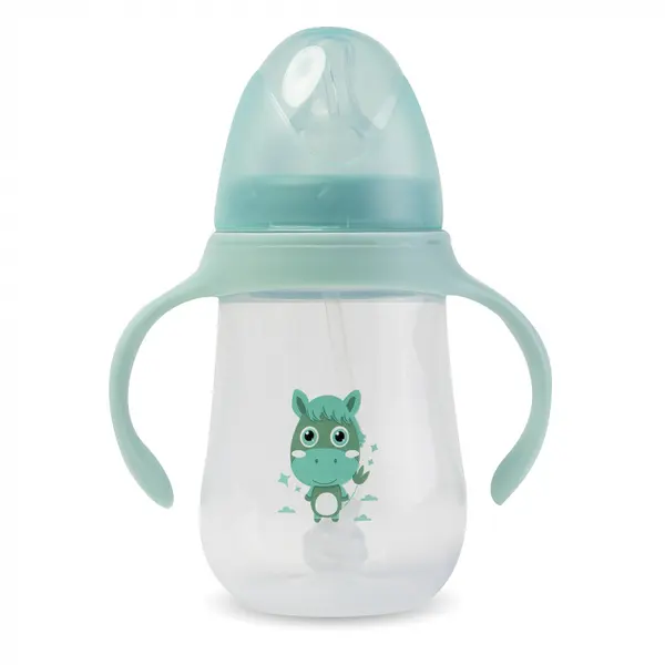 Biberon cu 2 Manere, 240ml - Verde