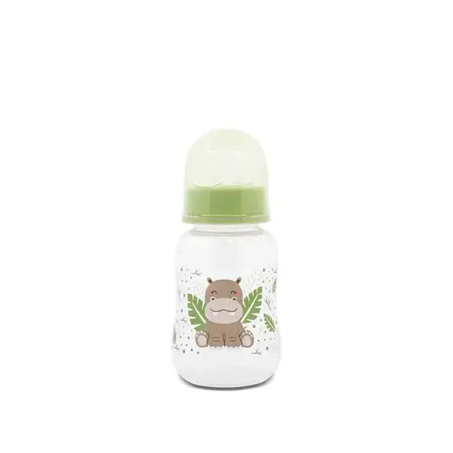 Biberon cu capac Lorelli Fresh Green, 0 luni+, 125 ml
