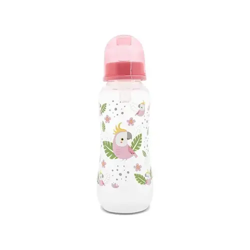 Biberon cu capac Lorelli Shell Pink, 0 luni+, 250 ml