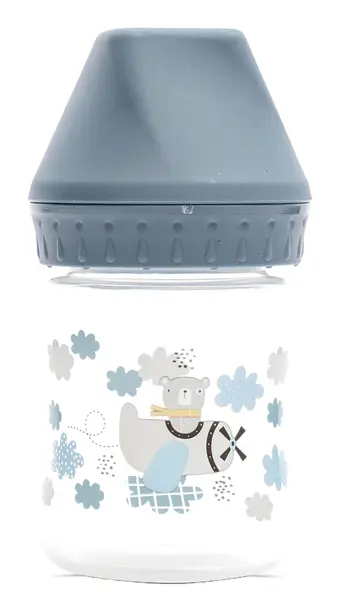 Biberon cu gât larg Lorelli My Friend - 125 ml, Cameo Blue