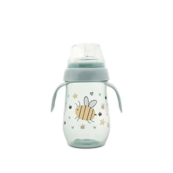 Biberon cu gat larg si manere Lorelli My Friend Iceberg Green 260 ml