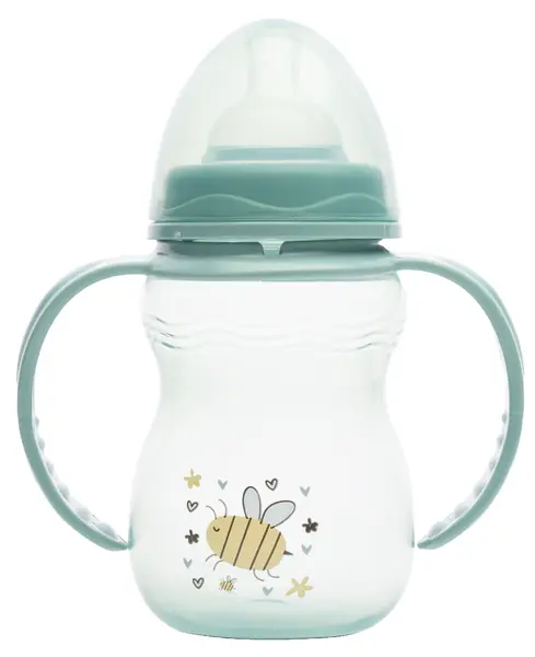 Biberon cu mânere Lorelli My Friend - 250 ml, Iceberg Green