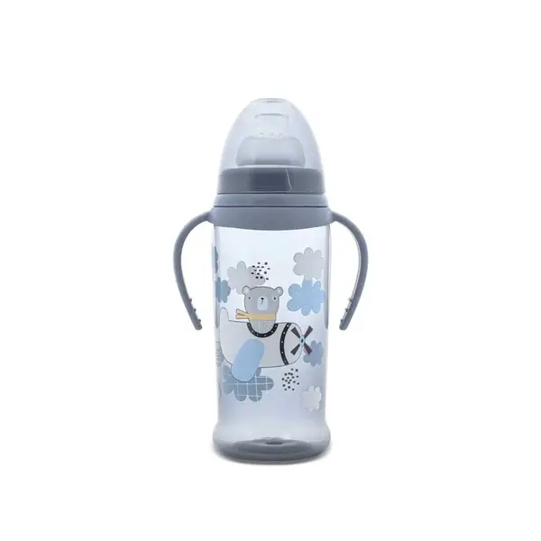 Biberon cu manere Lorelli My Friend 350 ml Cameo Blue