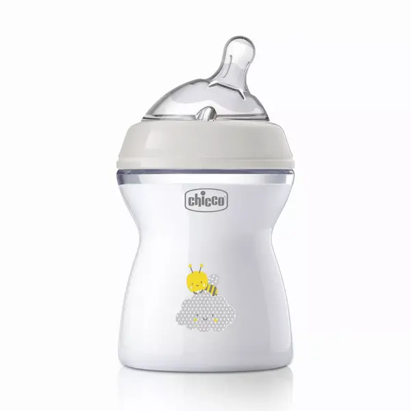 Biberon cu tetina din silicon Natural Feeling PP unisex 2 luni+, 250ml, Chicco