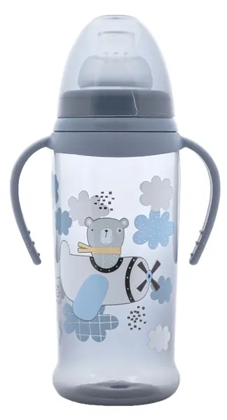 Biberon cu vârf moale Lorelli My Friend - 350 ml, Cameo Blue