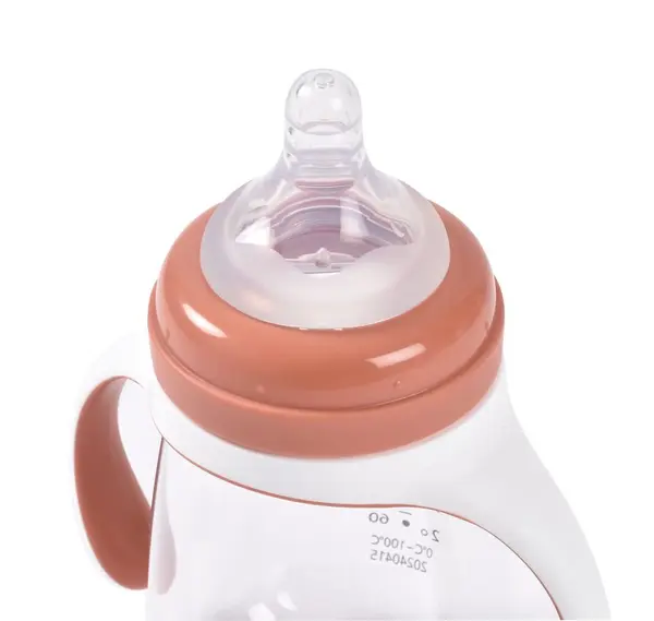 Biberon de invatare 2 in 1 din tritan Beaba 210 ml Terracotta