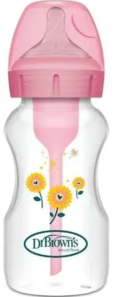 Biberon Dr. Brown’s Options+ - Anti-Colic, Wide-Neck, 270 ml, Roz