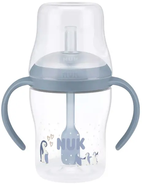 Biberon NUK Perfect Match - Cu pai de silicon, TC, РР, 150 ml, Pinguin