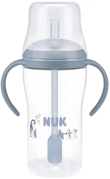Biberon NUK Perfect Match - Cu pai de silicon, TC, РР, 260 ml, Pinguin