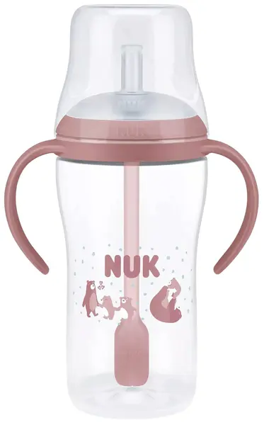 Biberon NUK Perfect Match - Cu pai de silicon, TC, РР, 260 ml, Urs