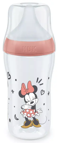 Biberon Nuk Perfect Match - Temperature control, PP, 260 ml, marimea М, Mickey roşu
