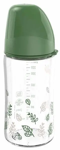 Biberon pentru băiat NIP Green - Cherry, Flow M, 240 ml
