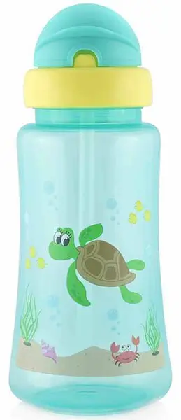Biberon sport cu paie Lorelli Baby Care - 330 ml, verde