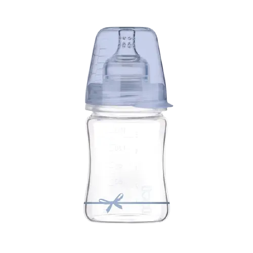 Biberon sticla baieti Diamond Glass Baby Shower, 150ml, LOVI
