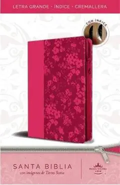 Biblia Reina Valera 1960 Letra Grande. S�mil Piel Fucsia, Cremallera, Indice, Tama�o Manual / Spanish Bible Rvr 1960. Handy Size, Large Print, Leather - Reina Valera Revisada 1960