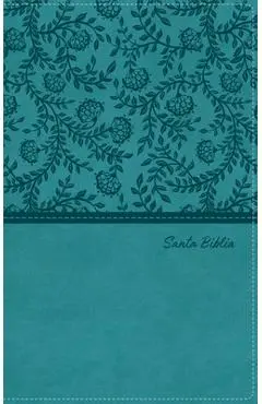 Biblia Reina-Valera 1960, Tierra Santa, Ultrafina Letra Grande, Leathersoft, Turquesa, Con Cierre - Vida