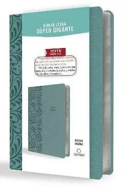 Biblia Reina Valera Letra Súper Gigante, Símil Piel Aguamarina / Spanish Bible R Eina Valera Super Giant Print, Aquamarine Leathersoft - Reina Valera 1909