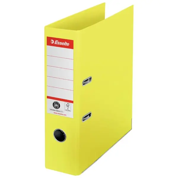 Biblioraft A4 carton reciclat 5 cm/7.5 cm diverse culori Esselte No.1 Power Recycled Biblioraft A4 carton reciclat 5 cm/7.5 cm diverse culori Esselte No.1 Power Recycled 7.5 cm galben