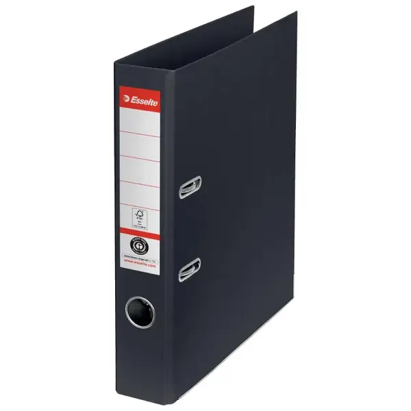 Biblioraft A4 carton reciclat 5 cm/7.5 cm diverse culori Esselte No.1 Power Recycled Biblioraft A4 carton reciclat 5 cm/7.5 cm diverse culori Esselte No.1 Power Recycled 5 cm negru