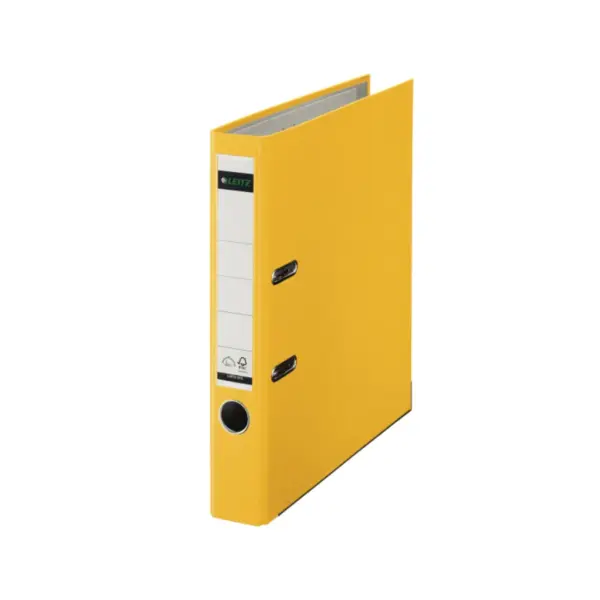 Biblioraft A4 plastifiat PP 5 cm/ 8 cm diverse culori Leitz 180° Biblioraft A4 plastifiat PP 5 cm/ 8 cm diverse culori Leitz 180° 5 cm galben