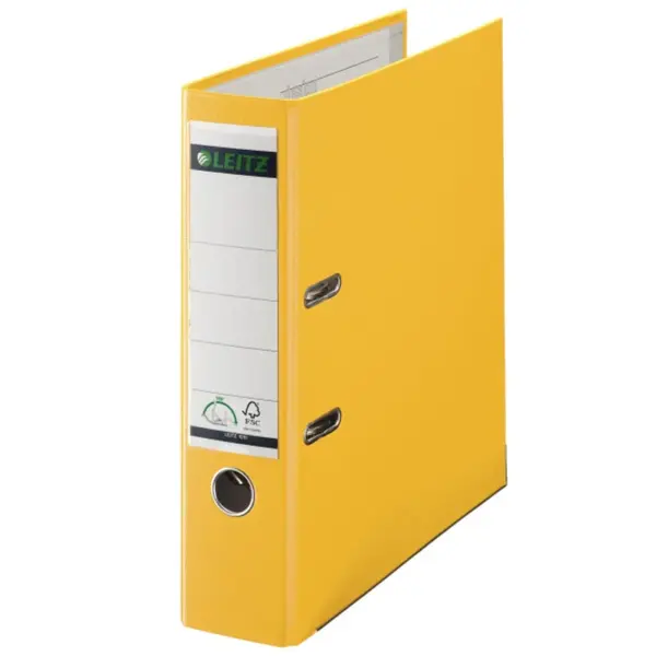 Biblioraft A4 PP 5.2 cm/ 8 cm diverse culori Leitz 180° Biblioraft A4 PP 5.2 cm/ 8 cm diverse culori Leitz 180° 8 cm galben