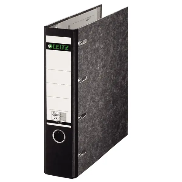 Biblioraft carton marmorat A5 cu 4 inele 8cm Leitz Biblioraft Leitz 180° cu 2 mecanisme carton 80 mm marmorat