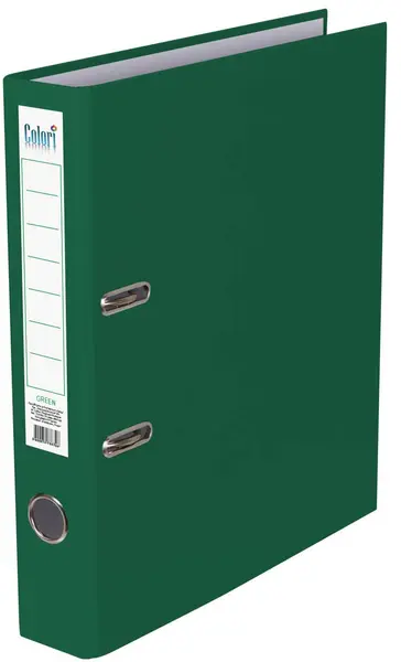 Biblioraft Colori - 5 cm, verde, fără cant metalic