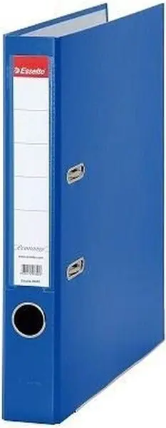 Biblioraft Esselte Eco - A4, 5 cm, margine metalica, eticheta detasabila, albastru