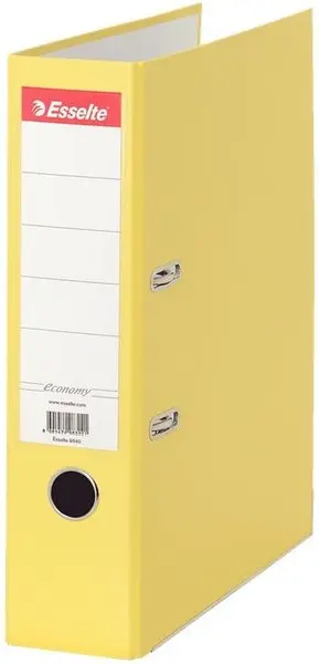 Biblioraft Esselte Eco - A4, 7.5 cm, РР, canturi metalice, etichetă detașabilă, galben