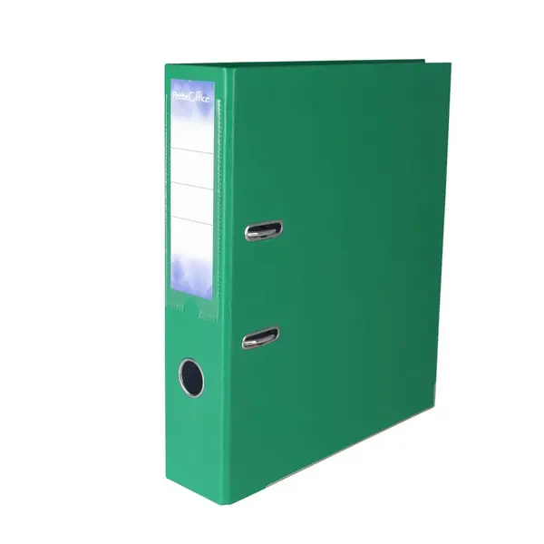 Biblioraft plastifiat PP 75mm green , biblioraft A4 pentru arhivare documente