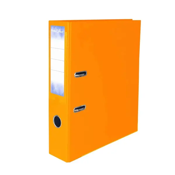 Biblioraft plastifiat PP 75mm orange , biblioraft A4 pentru arhivare documente