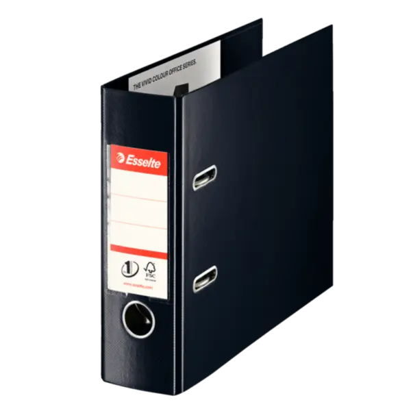 Biblioraft PP pentru banci 7.5 cm Esselte No.1 Power VIVIDA Biblioraft PP pentru banci 7.5 cm Esselte No.1 Power VIVIDA negru
