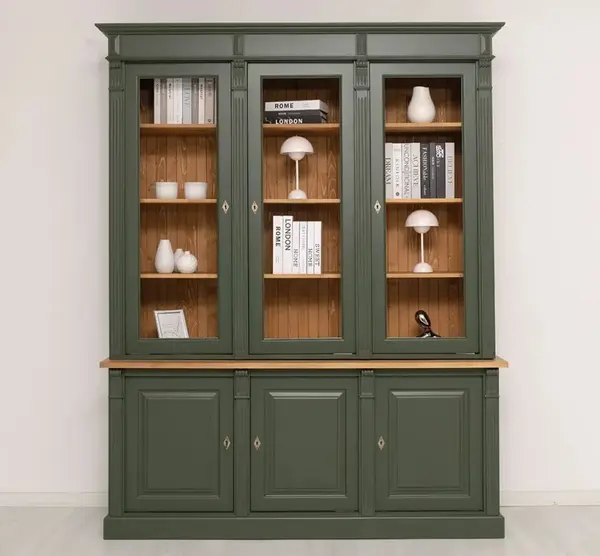 Biblioteca 3 usi BAS + 3 usi SUP - Culoare Int._P002 / Culoare Ext._P115 - DUBLU COLOR