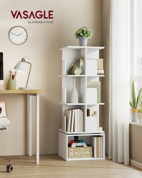 Biblioteca, Alba, Alb, 40x40x124.6 cm
