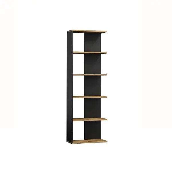 Biblioteca ANTONIC 60 x 25 x 170 CM - Negru