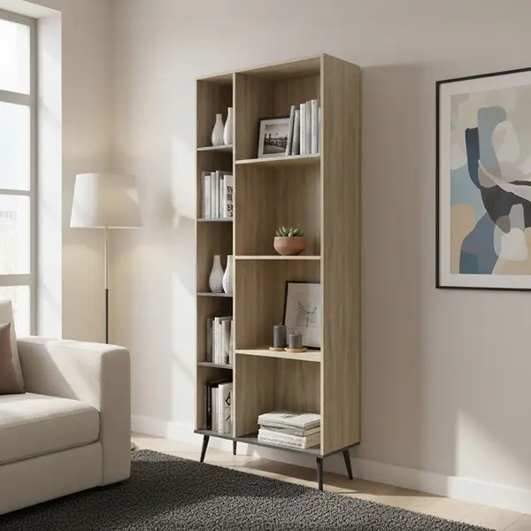 Biblioteca Boho, Zezan, Sonoma, 76.5x30x200.5 cm