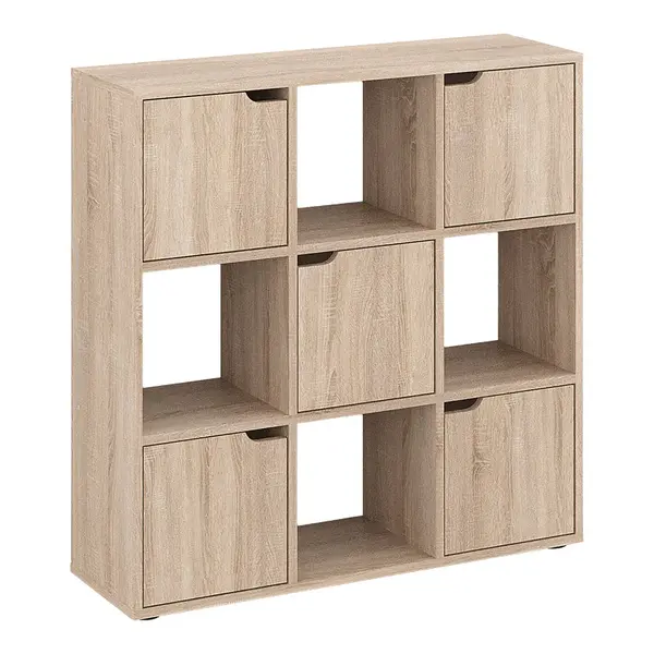 Biblioteca Bookel, Alb, 88x28x89 cm