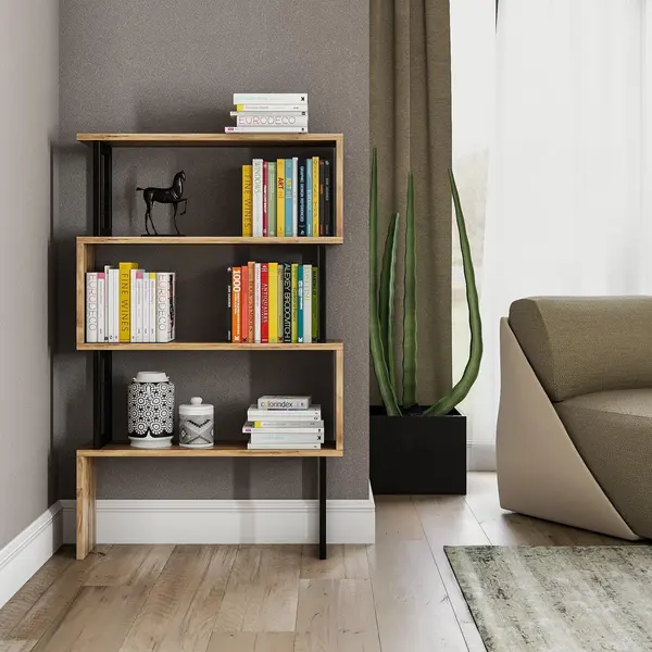 Biblioteca Ceylan Scandinav, Nuc, 80x128x22 cm
