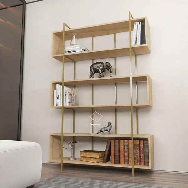 Biblioteca Hugi Lux cu 6 Rafturi, 120x180x30 cm
