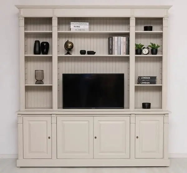 Bibliotecă Living cu Spațiu TV