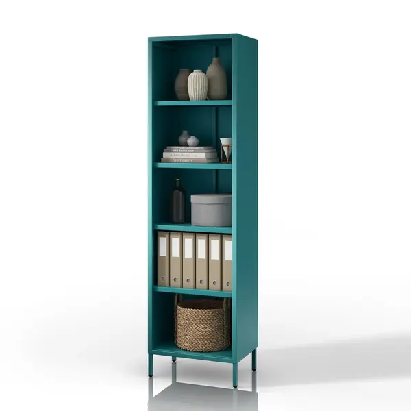 Biblioteca living MARIO, 500 x 1800 x 350 mm, Modern: verde marin Bibliotecă living MARIO, 500 x 1800 x 350 mm, Modern: verde marin