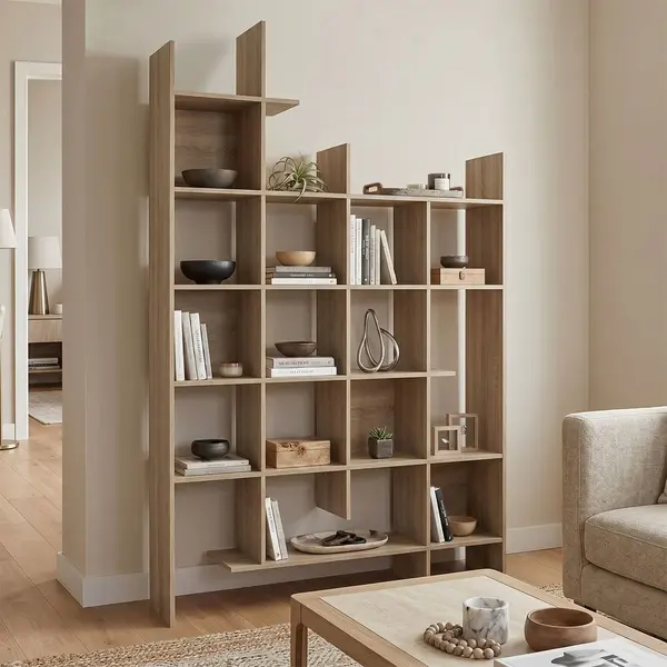 Biblioteca, Manco, Stejar, 25.5x122x188 cm