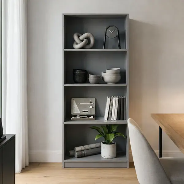 Bibliotecă practică Kendy, Modern, Lemn, Sonoma, 60x30x167 cm