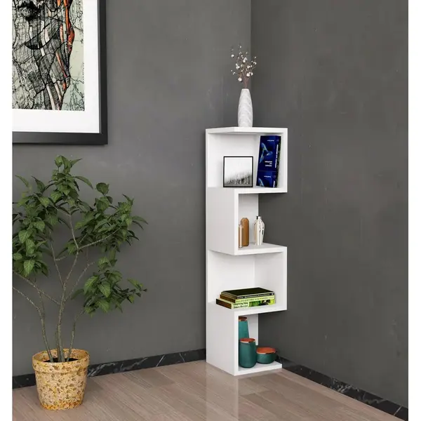 Biblioteca Queen, Alb, 25x95x27 cm
