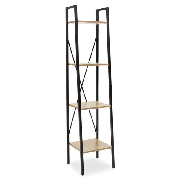 Biblioteca Ramon Natural-Negru 34x32x32x148 cm