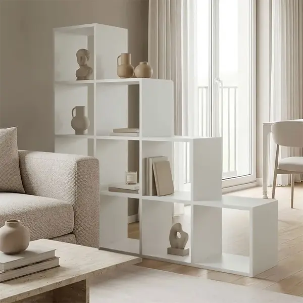 Biblioteca, Scala, Alb, 29x129.5x129.5 cm
