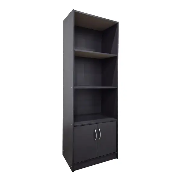 Biblioteca Tekaro Gri inchis 60x29x166 cm