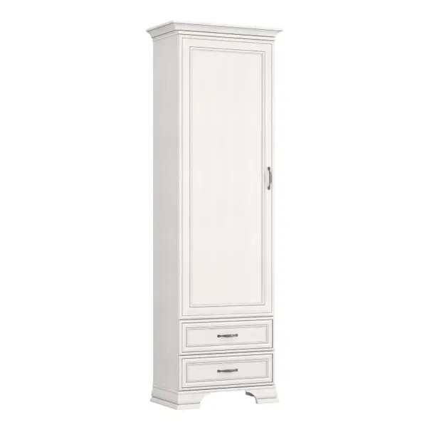 Biblioteca TIFFANY II, 1 usa, 2 sertare, crem fineline, 69x39,9x212,1 cm